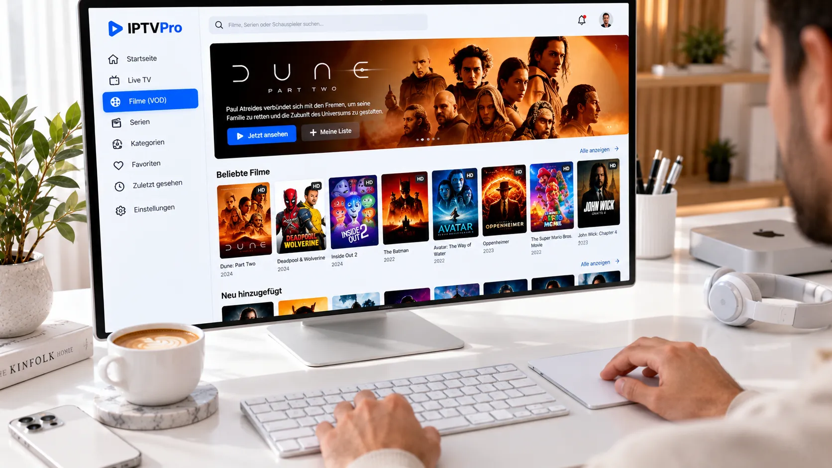 Eingabemaske für einen IPTV-Aktivierungscode auf einer Aktivierungswebseite im Browser